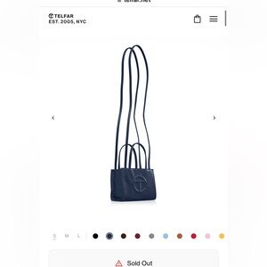 Telfar Navy Blue Structured Tote